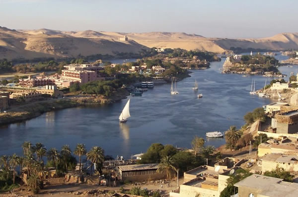 Le Nil à Aswan