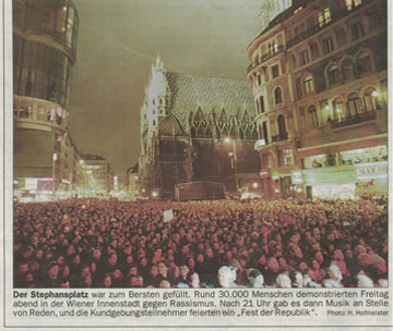 Grande Manifestation à Stephansplatz — L’Autriche
