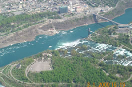 En Hélico au dessus des chutes — souvenir du voyage au Canada